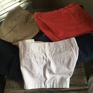 Six pairs of women's J.Crew shorts
